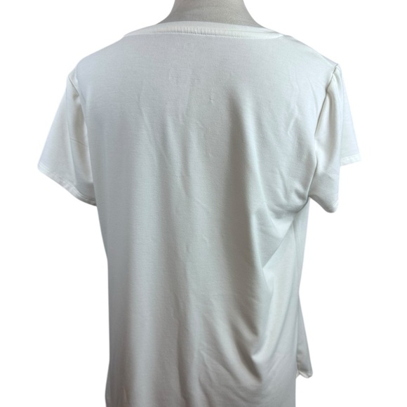 Apt. 9 Off-White top with green Sequin Shamrock size large - Picture 6 of 9